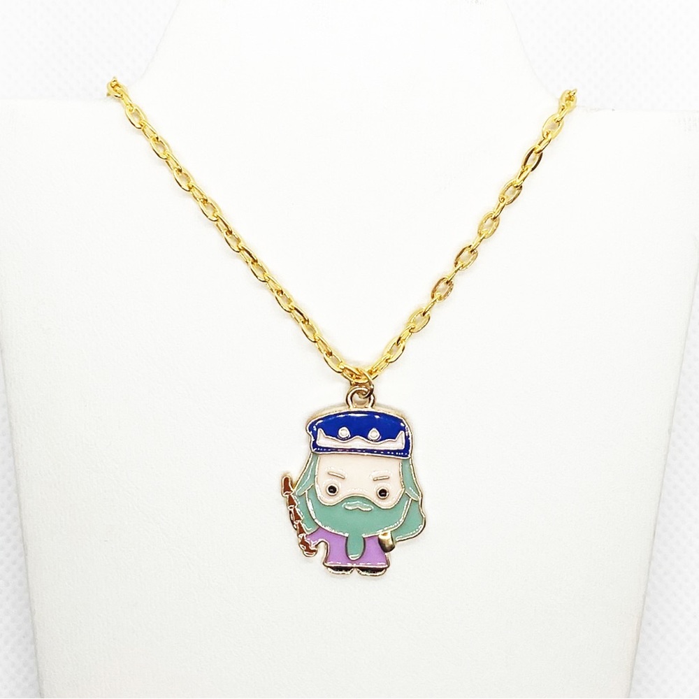 Necklace Harry Potter Albus Dumbledore Hogwarts Wizard Kawaii Witchy Jewelry